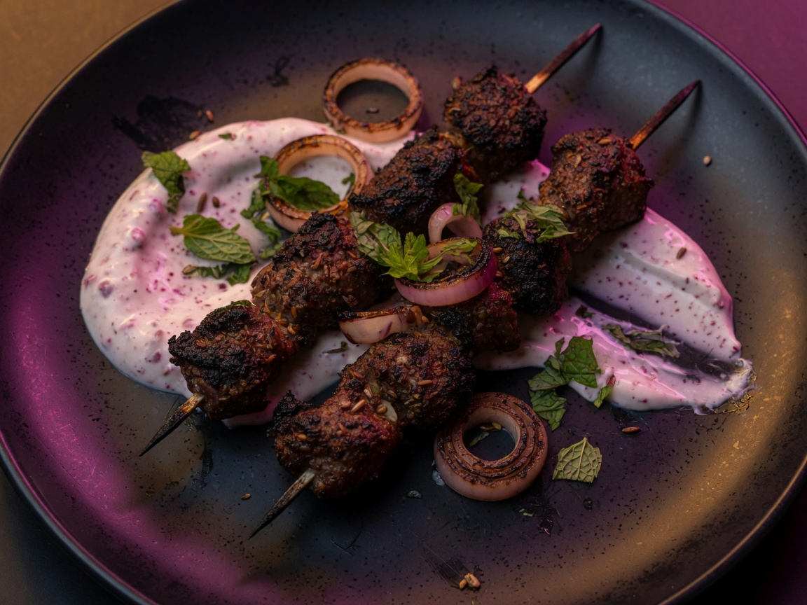 Charred Lamb Skewers