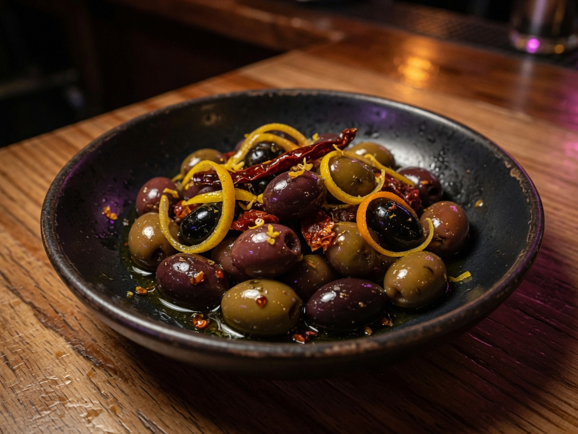 Wood-Warmed Olives