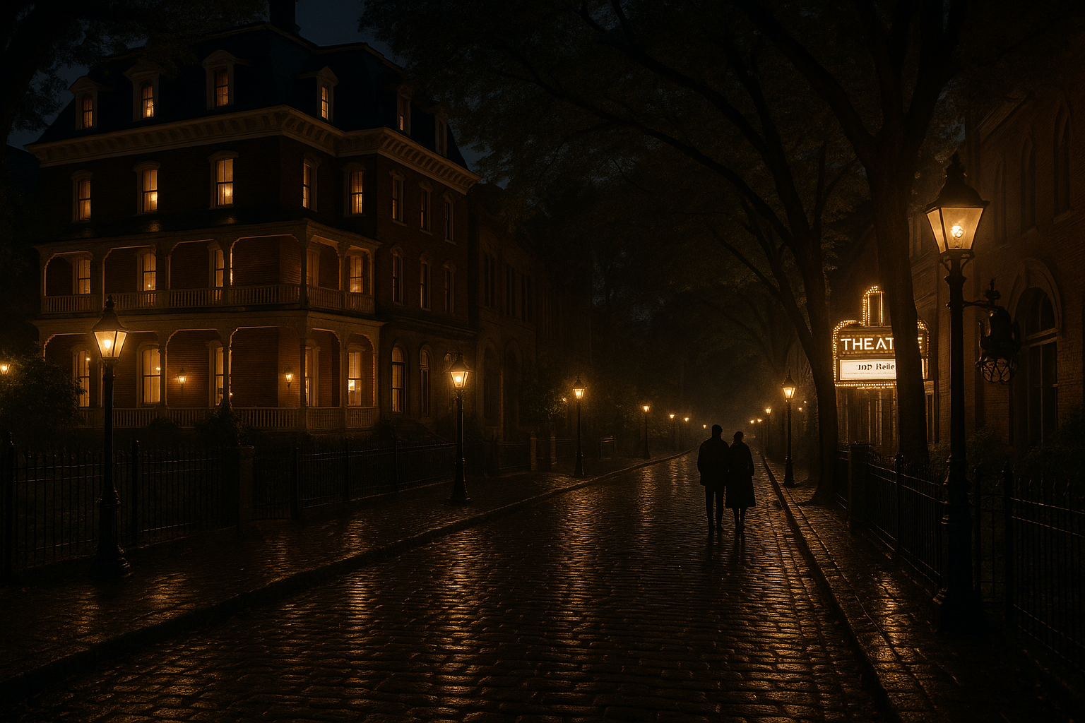 Historic Quarter at night