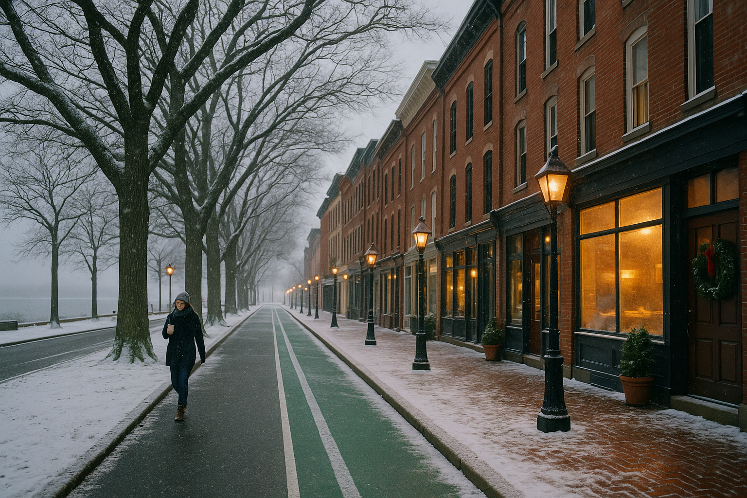 Main Street in winter