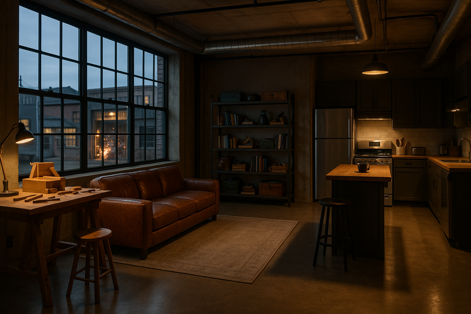 Trades District loft interior