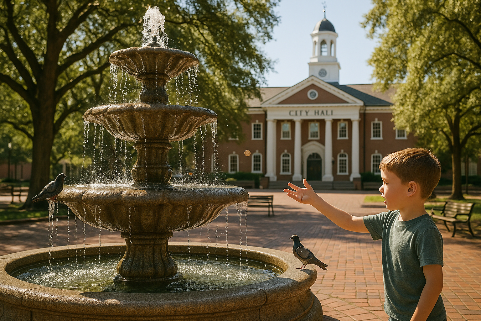 City Hall fountain