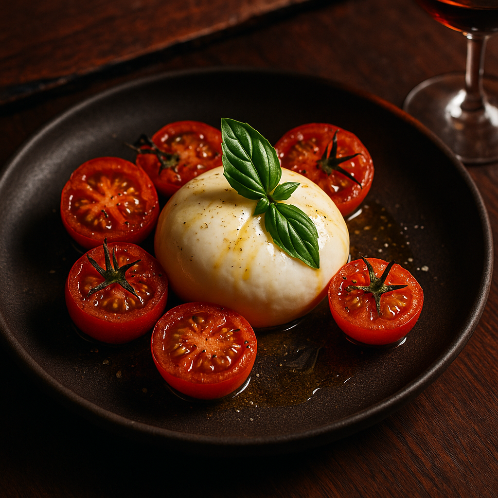 Burrata, Tomato, Basil