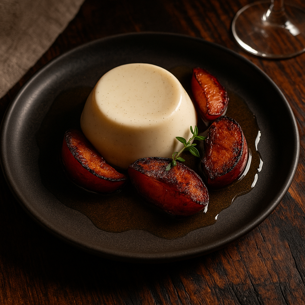 Panna Cotta with Stone Fruit