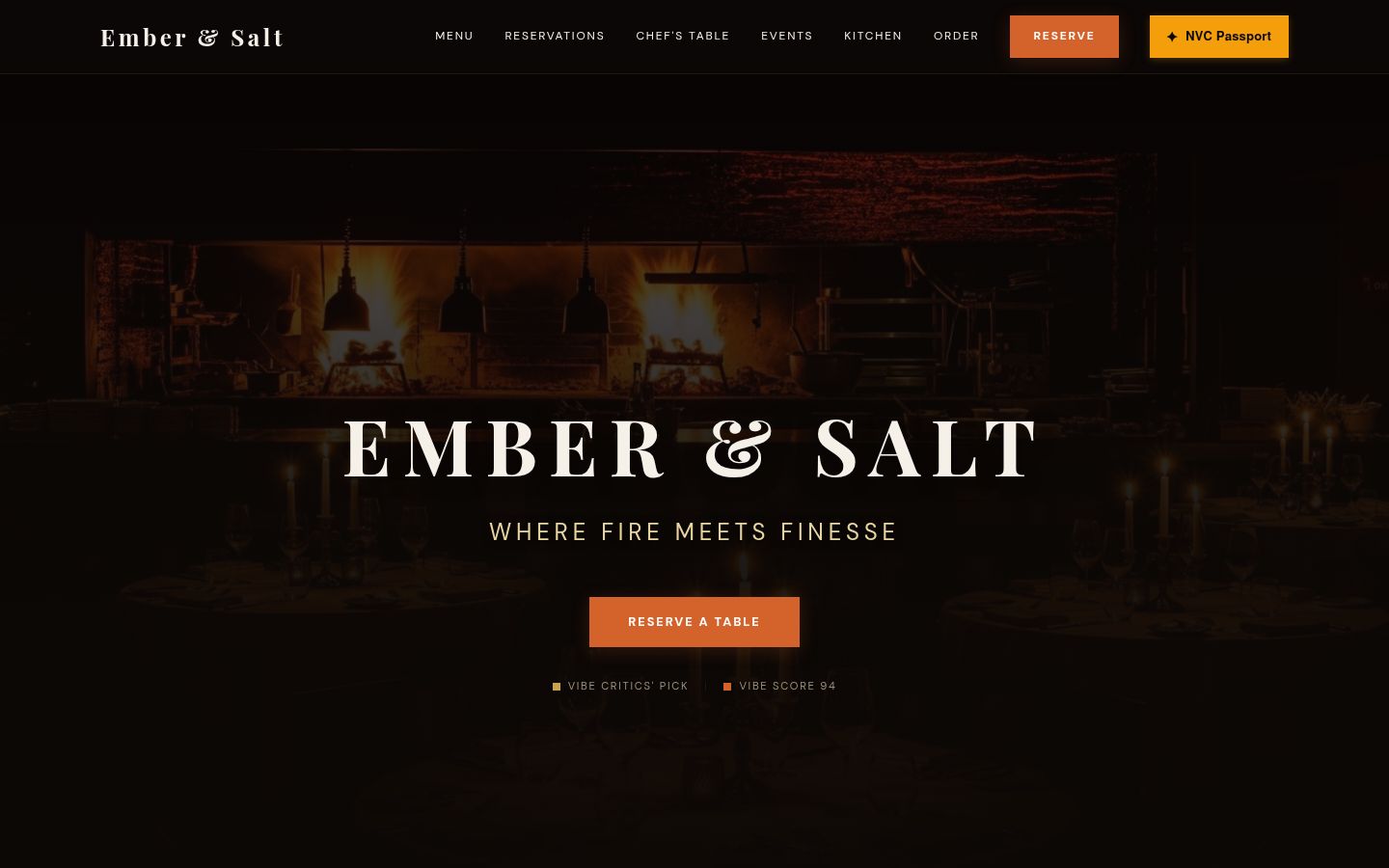 Ember & Salt website screenshot